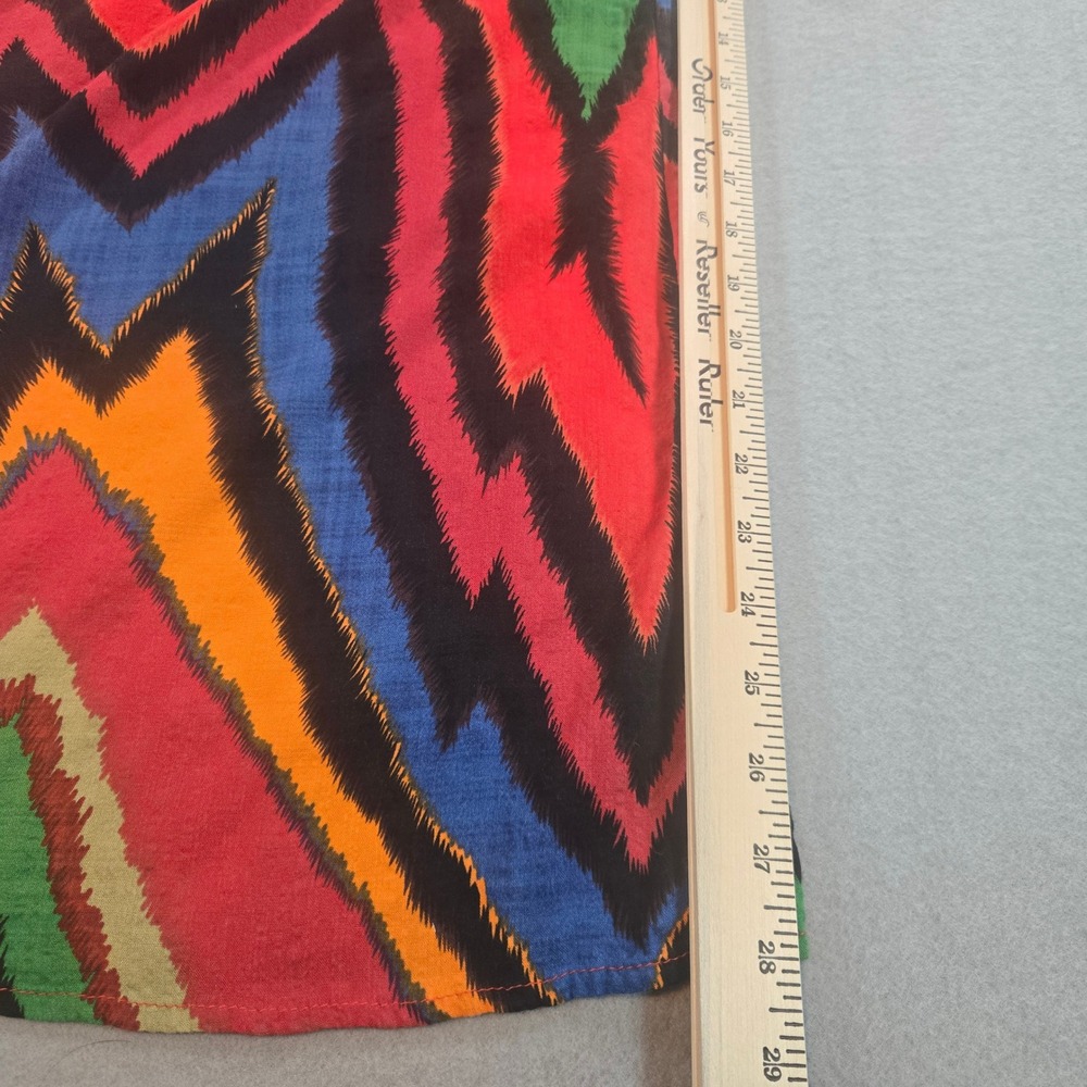 Dress Day Jumpsuit Women Medium Multicolor Ikat Chevron Boho V-Neck D - Picture 7 of 9